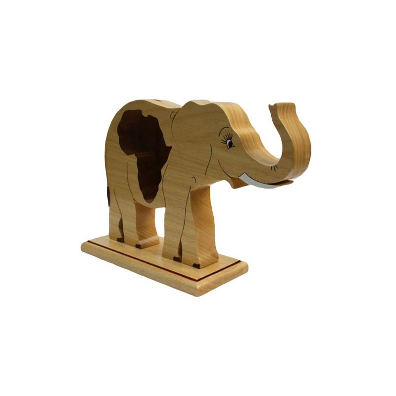 Tirelire éléphant, tirelire amovible pour enfants, banc de jardin en bois,  boîte
